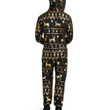 Men's Gold Foil Fair Isle Reindeer Jumpsuit