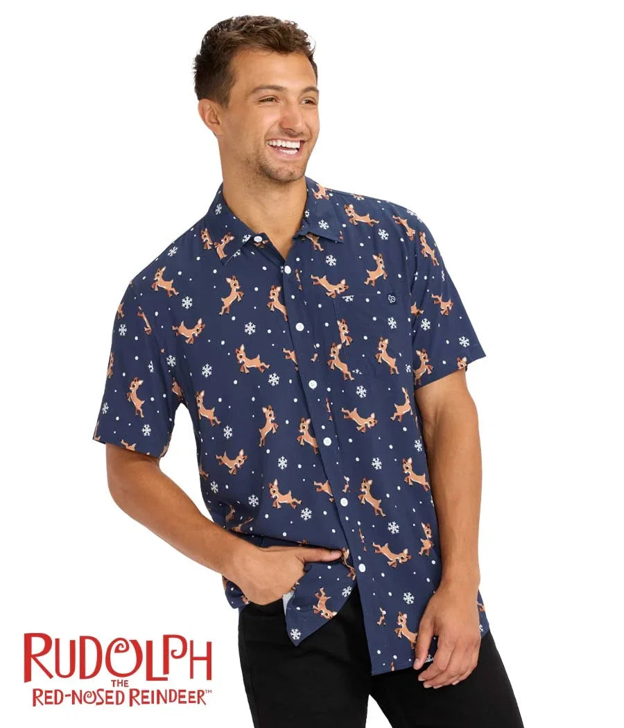 Men's Rudolph Button Down Shirt