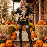 Gold Skeleton Mesh Costume Dress