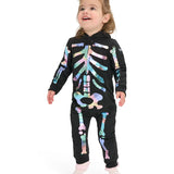 Toddler Girl's Iridescent Skeleton Costume