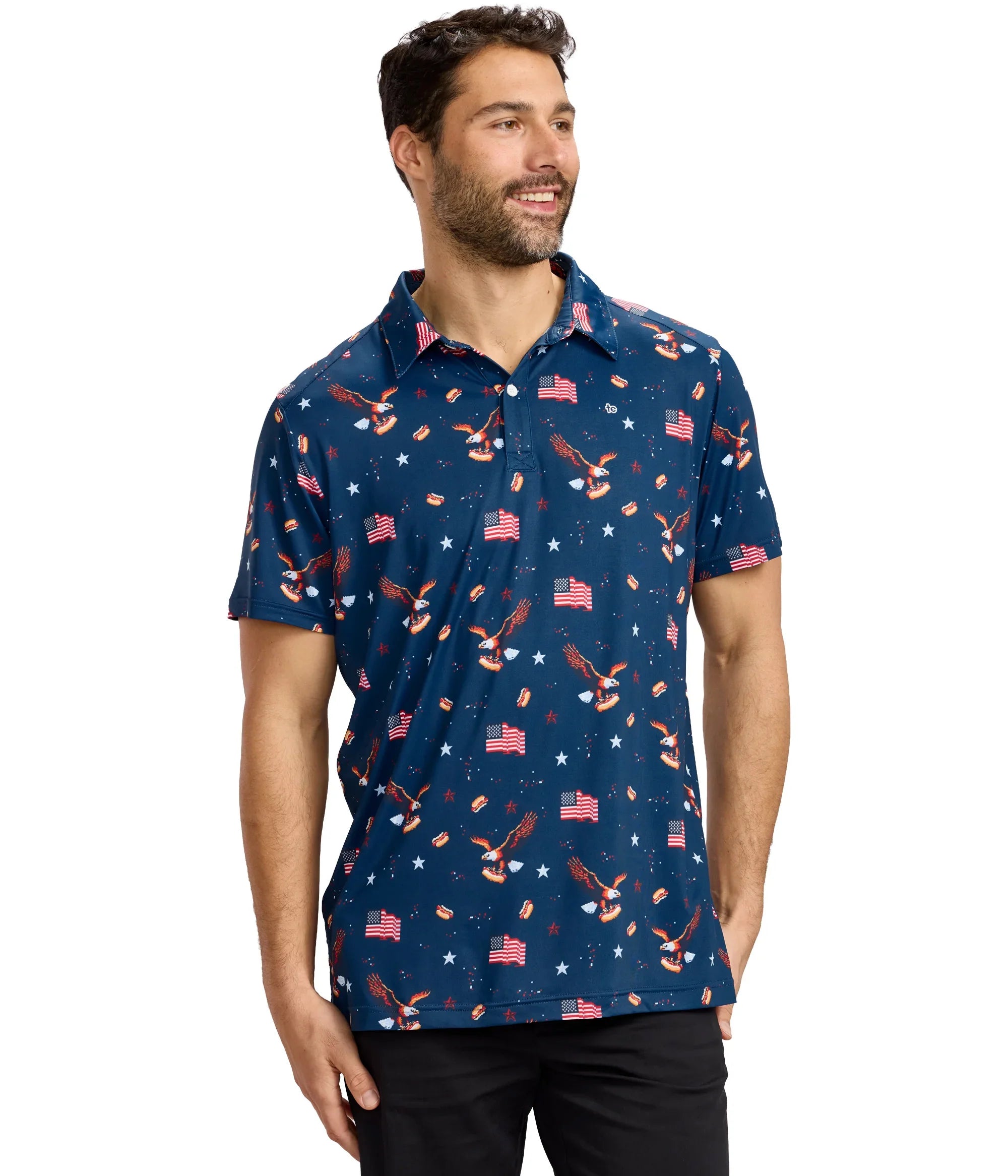 Men's 8-Bit Eagle Performance Polo