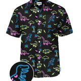 Men's Neon Dinosaur Hawaiian Shirt