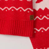 Women's Cozy Knit Bow Cropped Christmas Sweater