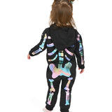 Toddler Girl's Iridescent Skeleton Costume