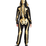 Women's Gold Skeleton Costume