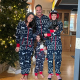 Matching Blue Reindeer Family Jumpsuits