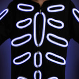 Girl's Neon LED Light Up Skeleton Costume