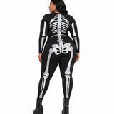 Shimmer Skeleton Bodysuit Plus Size Costume