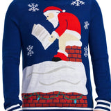 Men's Santa's Log on the Fire Ugly Christmas Sweater