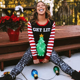 Women's Get Lit Light Up Ugly Christmas Sweater