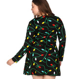 Women's Twinkle Lights Plus Size Dress