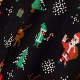 Men's 8-Bit Santa Button Down Shirt