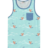 Men's Squirrel on Water Skis Tank Top