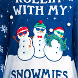 Men's Rollin' With My Snowmies Ugly Christmas Sweater