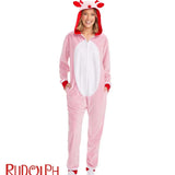 Women's Pink Rudolph Jumpsuit