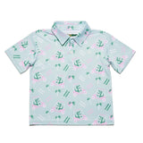 Toddler Girl's Golf Cart Gator Golf Polo
