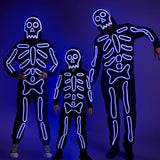 Matching Neon LED Skeleton Family Costumes