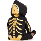 Baby Girl's Gold Skeleton Costume