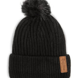 Black Pom Beanie