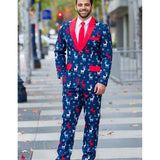 Men's Reindeer Gains Blazer w/ Tie
