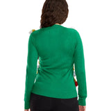 Women's Pom Party Ugly Christmas Cardigan Sweater