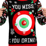 Men's Drinking Game Ugly Christmas Sweater