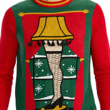 Men's Christmas Story Leg Lamp Light Up Ugly Christmas Sweater