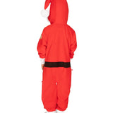 Girl's Santa Jumpsuit With Fur