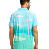 Men's 8-Bit Paradise Golf Polo