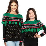 Mommy & Me Christmas Tree Tassel Ugly Christmas Sweaters