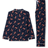 Girl's Rudolph Lapel Pajama Set