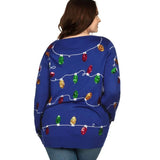 Women's Christmas Lights Plus Size Ugly Christmas Sweater