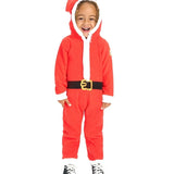 Toddler Boy's Santa Jumpsuit With Fur