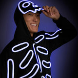 Men's Neon LED Light Up Skeleton Costume