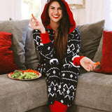 Women's Blue Reindeer Jumpsuit