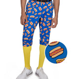 Men's Hot Dog Golf Knickers with Yellow Golf Socks