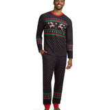 Men's Fair Isle Rudolph Crew Neck Pajama Set