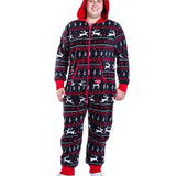 Men's Black and Red Fair Isle Big and Tall Jumpsuit