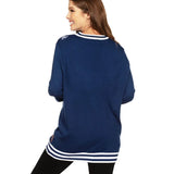 Women's Santa's Log On Fire Oversized Christmas Sweater
