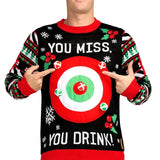 Men's Drinking Game Ugly Christmas Sweater