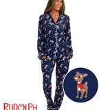 Women's Rudolph Lapel Pajama Set