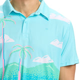 Men's 8-Bit Paradise Golf Polo