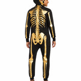 Men's Gold Skeleton Costume