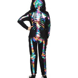 Girl's Iridescent Skeleton Costume