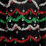Men's Midnight Garland Light Up Ugly Christmas Sweater