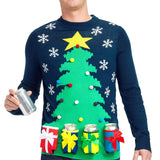 Men's Christmas Tree with Beer Holsters Ugly Christmas Sweater