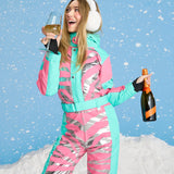 Women's Electric Zebra Snow Suit