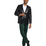 Men's Black Sequin Blazer