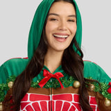 Women's Festive Fireplace Light Up Jumpsuit