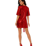 Women's Sequin Light Up Devil Costume Dress